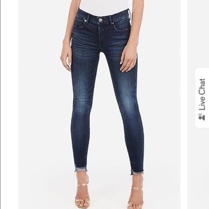 Express Mid Rise Dark Wash Jeans